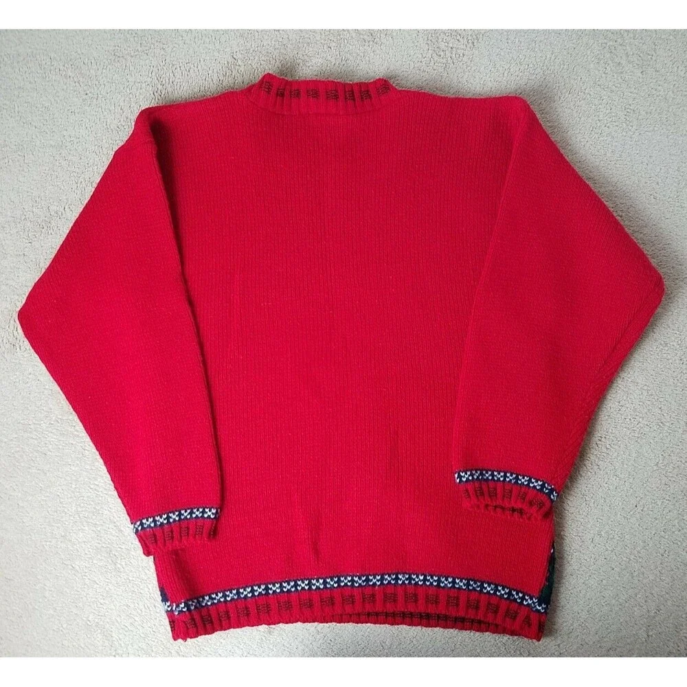 Basic Editions Girl's Large Dalmatian Puppy Knit Christmas Sweater Vintage 90s - Picture 8 of 8